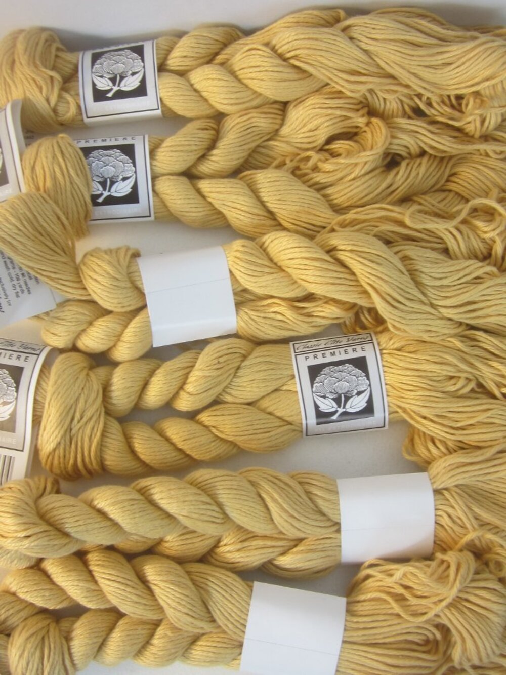 Classic Elite Yarns Premiere Cotton Tencel 6 Skeins 50g 108yds 5212 Gold Yellow